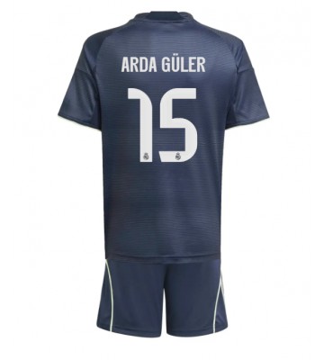 Real Madrid Arda Guler #15 Udebanetrøje Børn 2025-26 Kortærmet (+ Korte bukser)